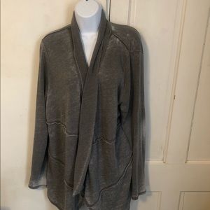 Knox Rose Gray Distressed XXL Cardigan